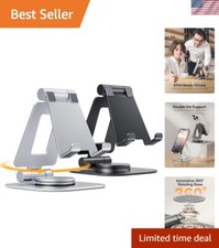 Foldable Aluminum Phone Holder with 360 Rotation - Perfect for All Smartphones