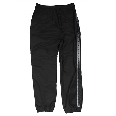 Versace Men Logo Track Pants Size 50 Large Black White Side