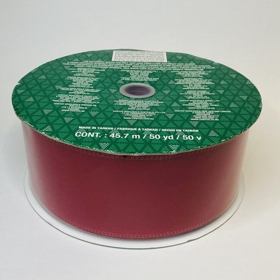 50 Yards 2.5'' Red Velvet Wired Ribbon Kirkland Costco Wrap Gift Craft Bow NEW