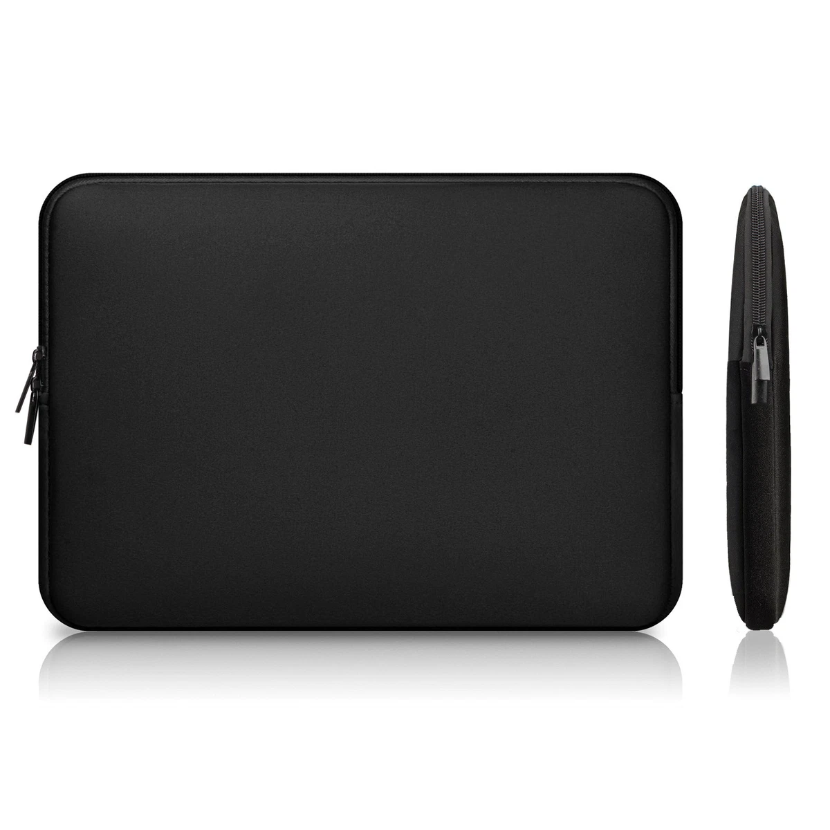 Custodia Per Laptop Universale 13-15.6 Pollici, Fantasia Floreale, Neoprene, Nera Con Peonie, Impermeabile