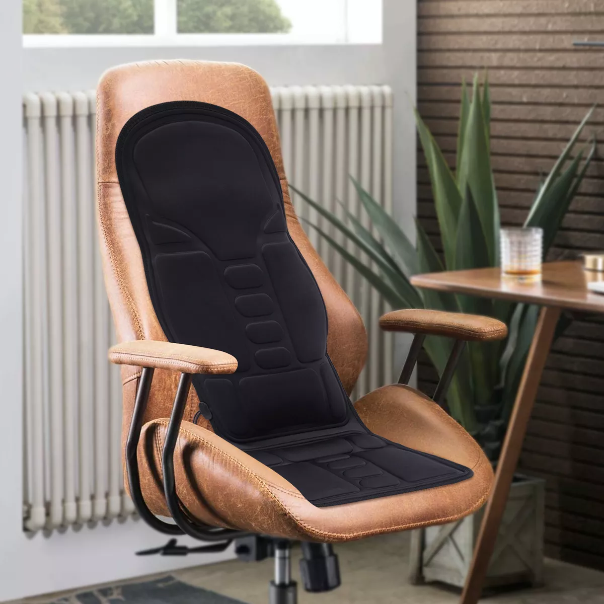 Auto Büro Massagesitzauflage mit Wärmefunktion+Vibration Nacken  Massagegerät