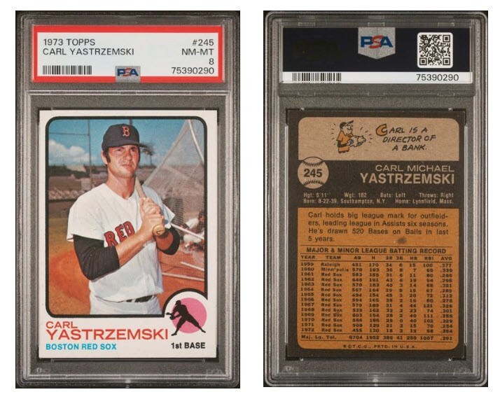 1973 Topps Carl Yaz Yastrzemski #245 PSA 8 NM MT