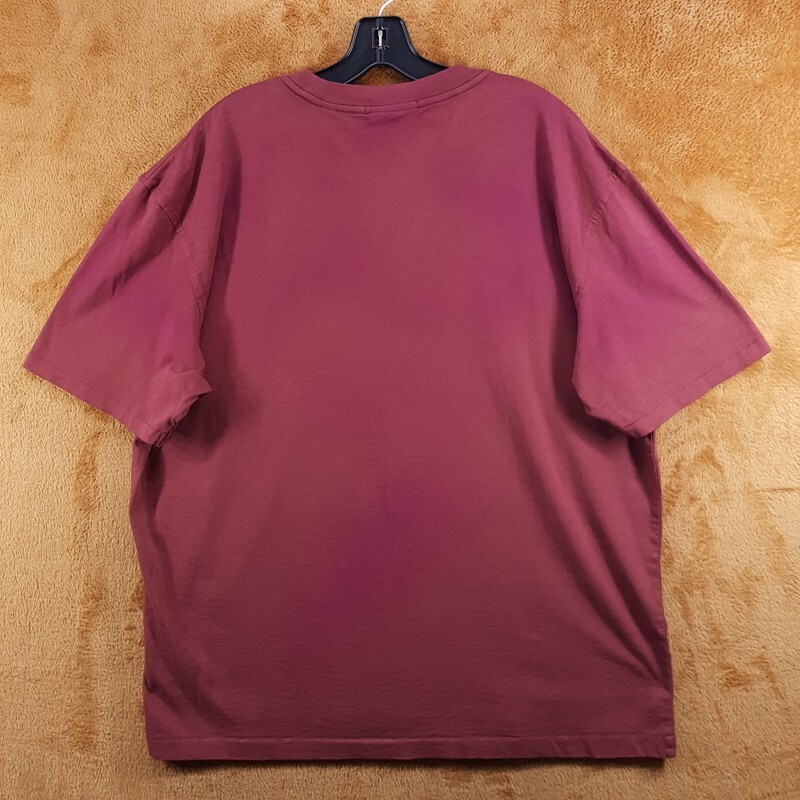 SCOTCH & SODA Shirt Mens Large Burgundy Pullover Vintage Wash Loose Fit Tee