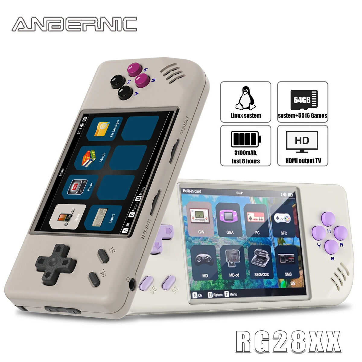 ANBERNIC RG28XX Retro Handheld Game Console 2.83 Inch IPS ANBERNIC RG28XX Retro Handheld Game Console 2.83 Inch IPS