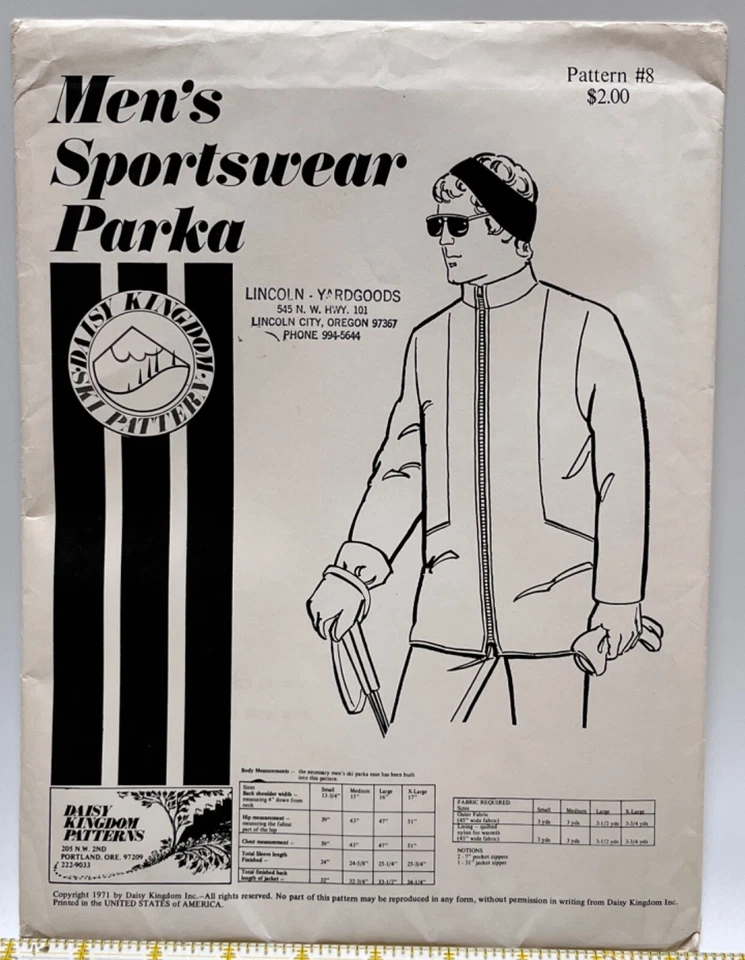 1971 Vintage Daisy Kingdom Men's PARKA Coat Jacket Sportswear Chest 39-52" UC FF - Image 2 of 4