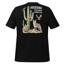 Arizona Welcoming Committee Coyote Rattlesnake Scorpion Tarantula Cactus [Back]