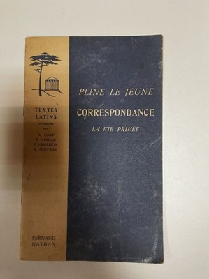Plinius Der Jeune Briefwechsel Die Leben Private / 1954 Fernao Nathan Guter
