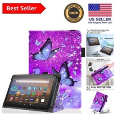 Faux Leather Slim-Fit Tablet Case for 9-10.5 Inch Tablets with Adjustable Stand
