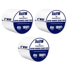 Vapor Barrier Tape, 4" Wide x 180' Long, 3 Roll, Waterproofing Vapor Barrier ...