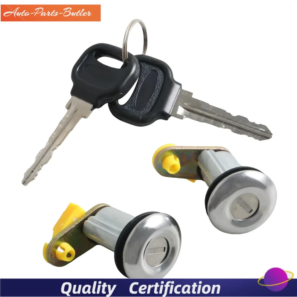 Juego de 2 cerraduras de puerta con llaves para Mazda 626 RX-7 B2200 B2600 Ford Festiva DHSMZ001 Foto 2 de 4