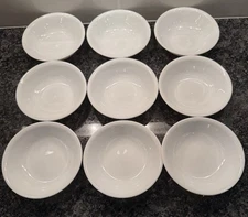 Corelle Winter Frost White Set of 9 Small Berry/Dessert  Bowls 5-3/8"