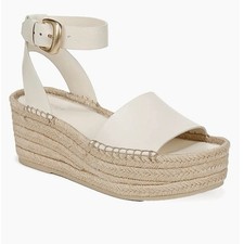 Vince Belisa Leather Platform Espadrilles Wom...