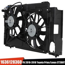Dual AC Condenser Radiator Cooling Fan Fit 2010-2018 Toyota Prius Lexus CT200H