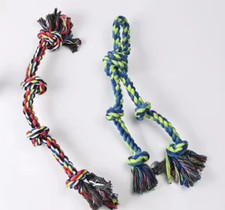 2Pcs Heavy-Duty Rope Knot Dog Toys for Large Breeds – Dental Health Chew & Inter
