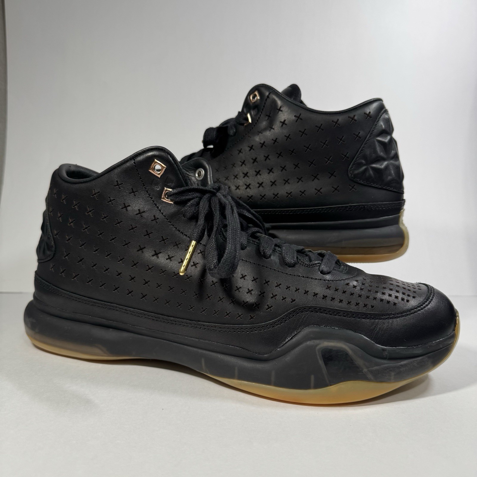 Nike Kobe 10 MID EXT Black Gum Gold Basketball Shoes Size 12 802366-002