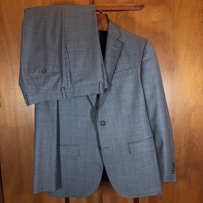 Ted Baker Endurance Suit 40S 32W Gray Glen Plaid Check Jarrow Wool