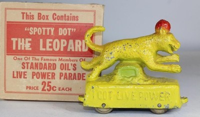 Crown Gasoline-Standard Oil Live Power Parade Toys-Spotty Leopard wBox Ad Promo