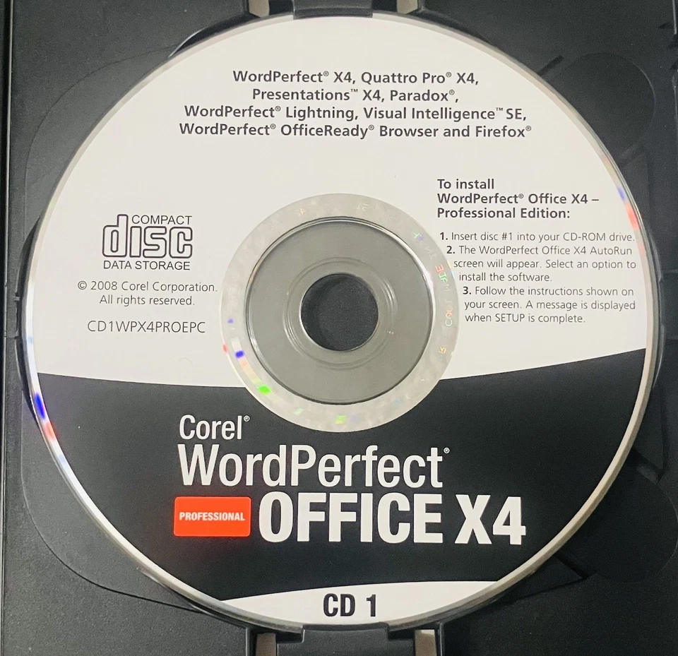 Corel WordPerfect Office X4 Professional Upgrade (2008) 3-Disc Set | Windows PC - Image 4 of 4