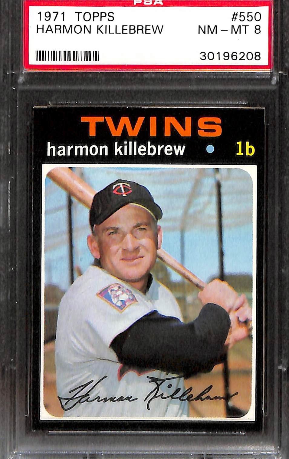 1971 TOPPS #550 HARMON KILLEBREW PSA 8 NM-MT 30196208 