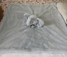 Gray LITTLE MIRACLES Large 30X30" LOVEY Security BLANKET with PLUSH ELEPHANT