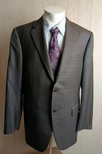 Canali 1934 Sport Coat Mens 42 R Brown Wool Plaid Blazer Italy Designer