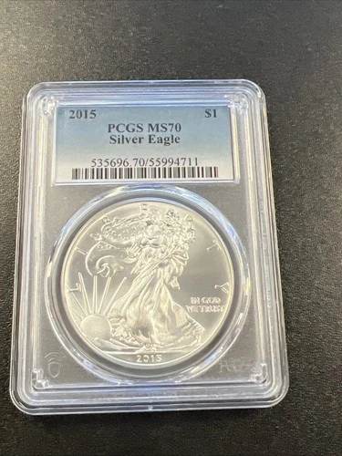 2015 American Silver Eagle $1 - PCGS MS 70 / Beautiful Coin! - No Reserve!