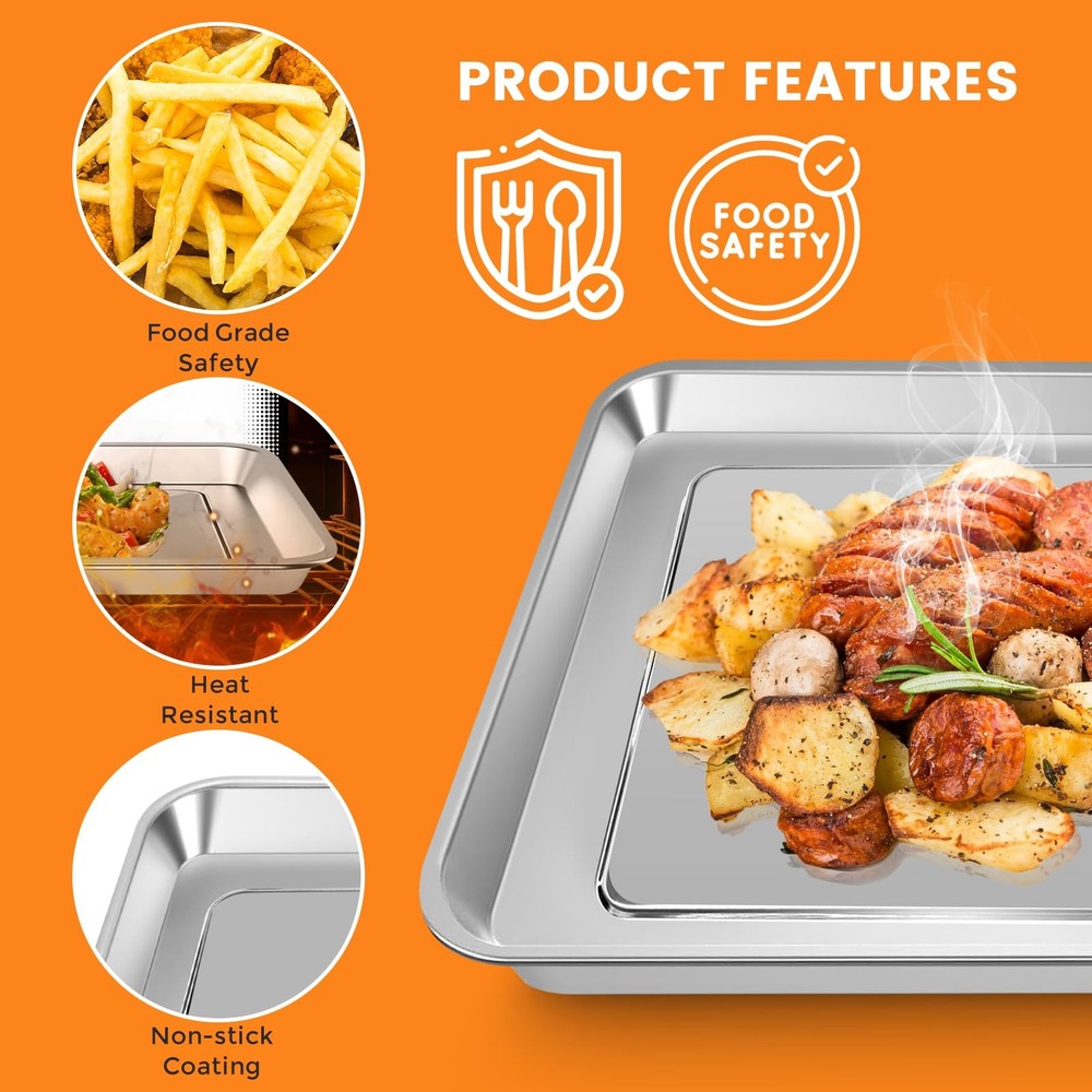 Air Fryer Baking Pan for Nuwave Bravo 12-in-1 21 Qt Air Fryer Toaster Oven