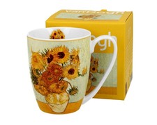 Becher Trinkbecher Kaffeebecher Van Gogh Sonnenblumen Porzellan 350ml Tasse Deko
