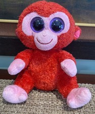Red Monkey Ty Charming The Monkey 9” Beanie Boo No Heart