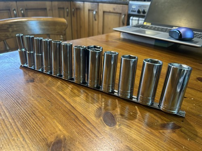 #ad #ad Halfords Advanced 1 2#x27;#x27; Drive 6 Pt Deep Socket Set 10mm to 27mm 12pc GBP 42.60