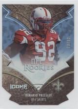 2008 Upper Deck Icons NFL Rookies Blue Die-Cut 73/92 DeMario Pressley #124 oh4