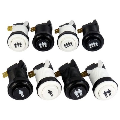 IL Player 1 2 3 4 Arcade Button 28mm Cherry D44X PSL L MAME Bartop DIY Kit