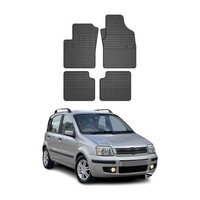 Omac Gummi FußMatten FüR Fiat Panda 2003-2012 Automatten Gummi Tpe Schwarz 4Tlg