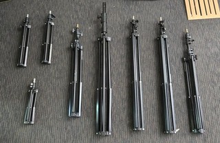 Various Photography Tripod Light Stands Poles and Accessories