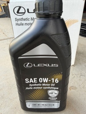 Toyota Lexus OEM Genuine 0W16 Engine Oil Case of 6