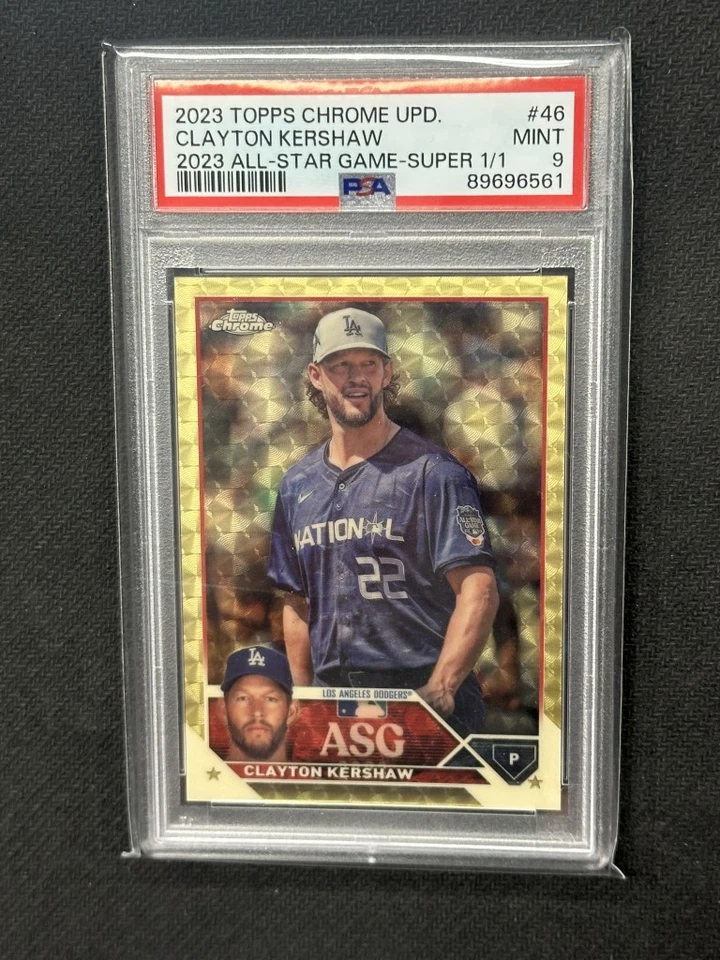 Clayton Kershaw 2023 Topps Chrome Update All Star Superfractor PSA 9 #46 1/1