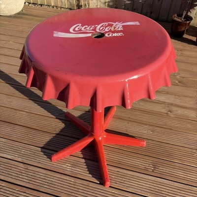 SUPER SELTENER Vintage 80er Jahre COKE Coca-Cola Tisch - Bistro Cafe Bar Kronkorken Tisch