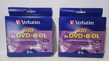 Verbatim DVD+R DL 8x 8.5GB Double Layer Blank Discs 5 Pack NEW Media (sealed)