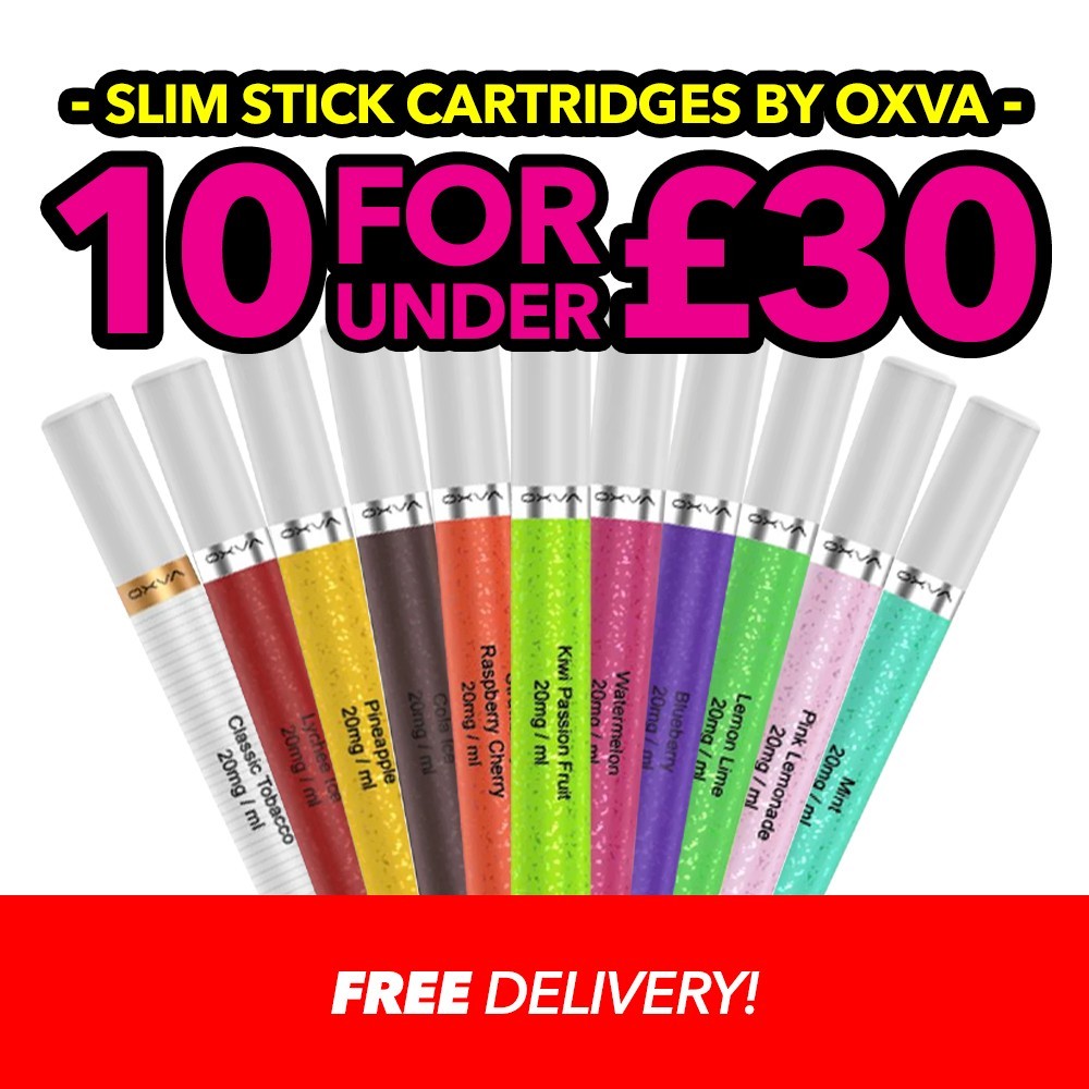 OXVA Slim Stick Cartridges | Pre-Filled | 20mg | 2 Pods | All Flavours |  E-Cig