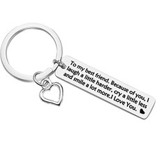 Best Friend Keychain Friendship Gifts for Women Thank You Gift to Best Friend