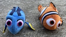 Ty Sparkle Finding Nemo Dory Plush Bundle 2 Piece Disney Pixar Ocean Set