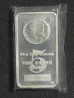 New Listing5 OZ MORGAN DOLLAR SILVER BAR .999+ FINE SILVER  USA 🇺🇸 📈📈🔥🔥