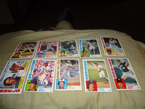 10 1984 TOPPS BASEBALL STAR cardS comb ship GREAT SHAPE NOLAN RYAN TOM SEAVER ++