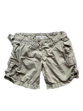Vintage 2005 Tommy Hilfiger Green Cargo Shorts Size 4, Adjustable Waist, Cotton