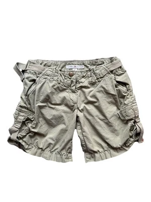 Vintage 2005 Tommy Hilfiger Green Cargo Shorts Size 4, Adjustable Waist, Cotton - Image 1 of 4