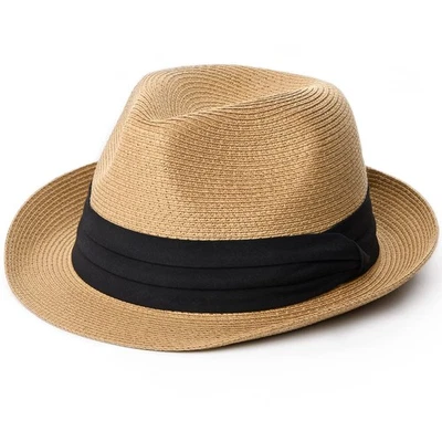 Fedora Damen Panamahut Herren Strohhut im TrilbyLook Sommerhut Verschiedene G... - Bild 1 von 4