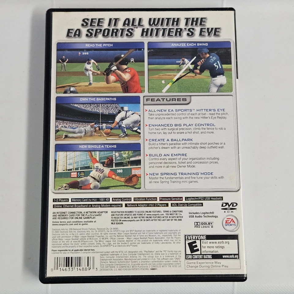 MVP Baseball 2005 PS2 Case & Manual Only PlayStation 2 EA Sports Baseball - Image 2 of 3