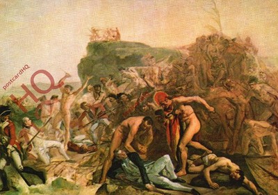 Ansichtskarte, Johann Zoffany, Tod von Kapitän Koch