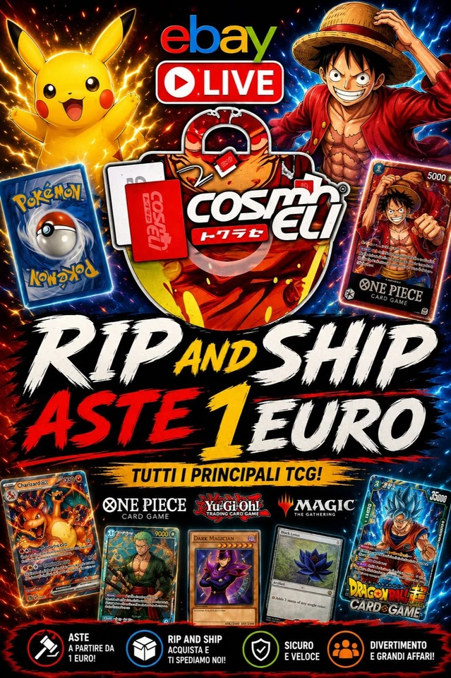 Rip & ship tutti i tcg e aste 1 euro su tutto!