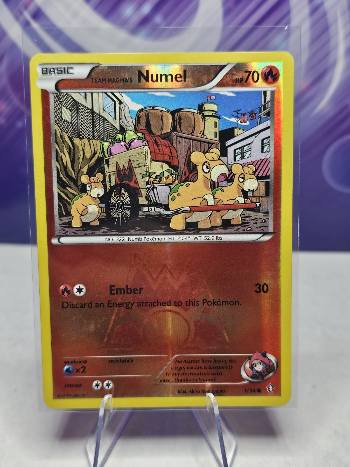 Team Magma's Numel 1/34 Double Crisis Reverse Holo